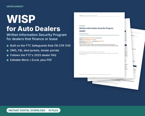 WISP Template Pack for Auto Dealers cover